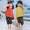 ST-090-MXM新款韩版无袖短裤中大童两件套装TZW 商品缩略图2