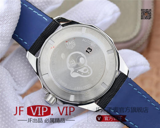 V6豪雅竞潜43mm新品蓝色陶瓷表圈。高通透蓝宝石镜面316L精钢全身抛光～采用经典外尼龙内牛皮表带设计精致折叠扣。2824自动机 商品图7