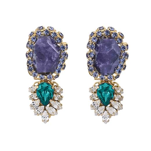 北京仓｜ANTON HEUNIS-Geometric-天然紫水晶 耳环［西班牙设计师］ 商品图0