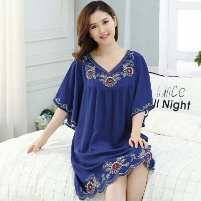 MQ 9902 高档刺绣人造棉睡裙 商品图2