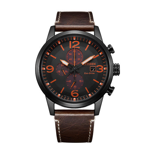 西铁城日本官方正品皮带计时光动能男表CA0617-11E 商品图1