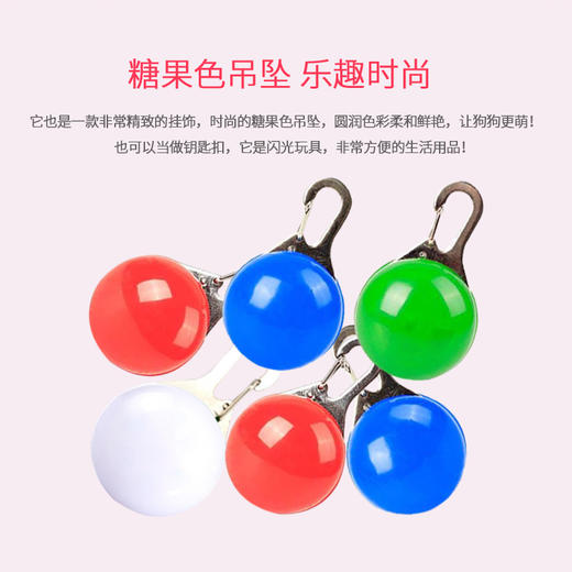 宠物LED发光吊坠狗狗挂牌夜光防丢失灯大中小型犬狗闪光项圈吊坠 商品图3