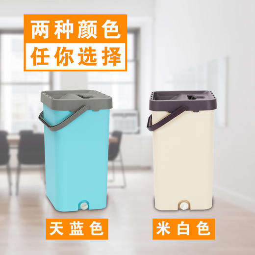 【懒人免手洗平板拖把】居家日用加大清洁工具升级款刮刮乐拖把带桶拖把 商品图3