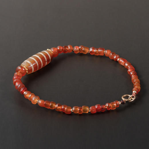 镶蚀红玉髓线珠+西亚高古红玛瑙手串 商品图3
