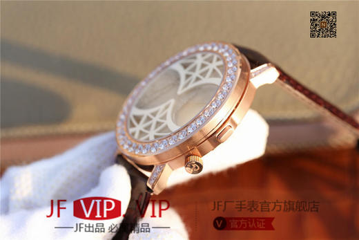 N伯爵ALTIPLANO系列 G0A34175腕表，和原装一样的沙漏自动翻盖，进口石英机芯，43mm直径，蓝宝石镜面，原装表扣，真皮表带，人工蓝宝石，做工精细，四处洋溢着艺术的气息。男士腕表，密底 商品图9