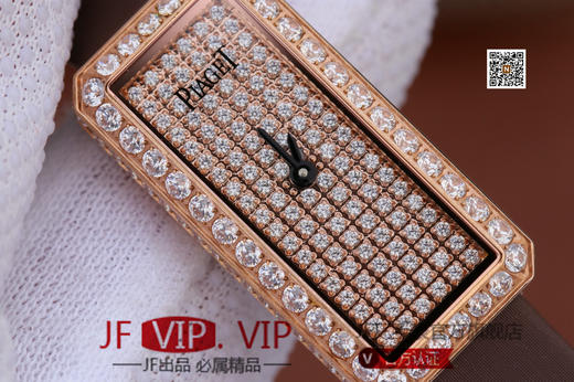 伯爵LIMELIGHT系列G0A39200，原装进口56p石英机芯，表径：15x31毫米，高品质女表。18k电镀玫瑰金表壳，镶衬34颗圆形捷克水钻。 商品图2