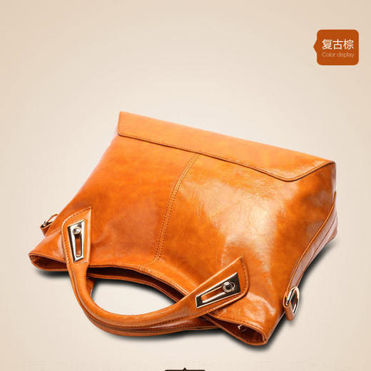 KYL-r0038新款时尚潮流油蜡皮手提包 商品图2