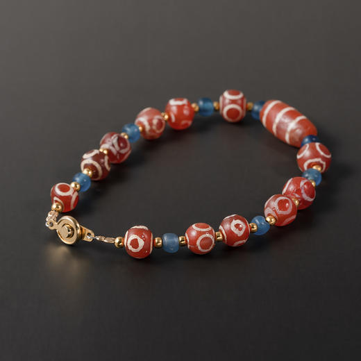 镶蚀红玉髓“六合眼纹珠”手串 商品图5