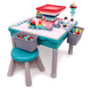 铭塔儿童积木桌子玩具 男女孩3-6-7-8岁塑料拼插装游戏桌餐椅 多功能学习桌 商品缩略图0