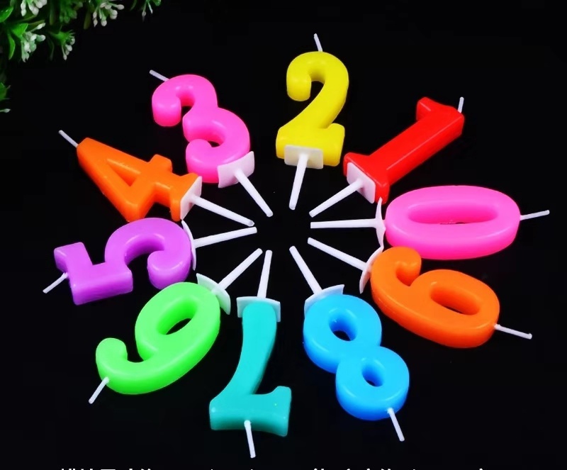 彩色数字蜡烛（固定颜色单个装）