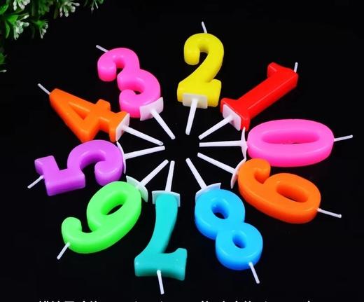 彩色数字蜡烛（固定颜色单个装） 商品图0