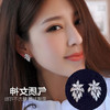NT0022EA新款韩国气质银针树叶锆石耳环TZW 商品缩略图2