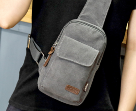 XYS-1019B新款帆布多功能运动休闲斜挎男士胸包TZW