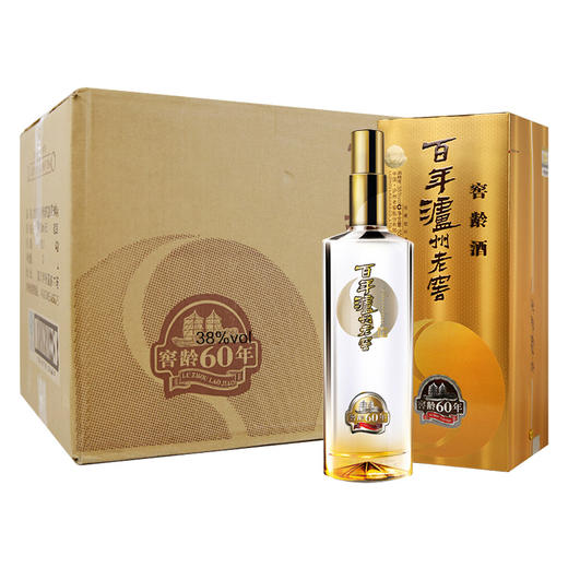 【推荐】泸州老窖 窖龄60年 38度 浓香型白酒 500ml*6瓶 整箱装（新老包装交替发货 内含礼品袋） 商品图0