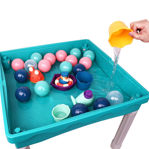 铭塔儿童积木桌子玩具 男女孩3-6-7-8岁塑料拼插装游戏桌餐椅 多功能学习桌 商品图2