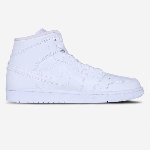 LA现货清仓最后两双42码44.5码  Air Jordan 1 Mid 乔1AJ经典 纯白中帮篮球鞋 商品图1