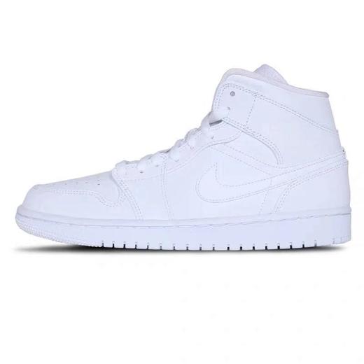 LA现货清仓最后两双42码44.5码  Air Jordan 1 Mid 乔1AJ经典 纯白中帮篮球鞋 商品图3