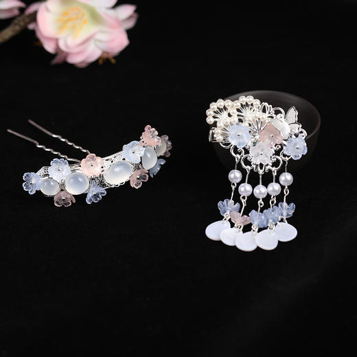 GF-FJ1035仙气璎珞流苏汉服边夹古风发簪TZW 商品图2