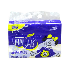 丽邦亲肤系列四层面巾纸340张*6包