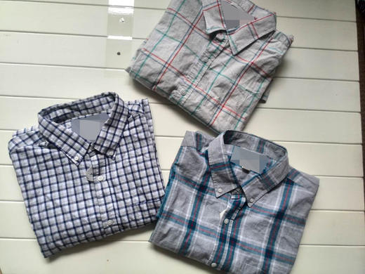 【断码 清仓 凑单】 纯棉格子男士衬衫 男款磨毛长袖衬衫 商品图2