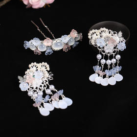 GF-FJ1035仙气璎珞流苏汉服边夹古风发簪TZW