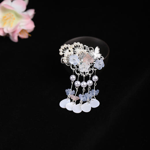 GF-FJ1035仙气璎珞流苏汉服边夹古风发簪TZW 商品图4