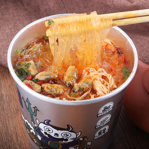 食族人网红锡纸花甲粉速食泡面夜宵酸辣粉145g