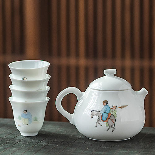 茶壶陶瓷泡茶壶陶瓷文旦壶良人图套组可单买