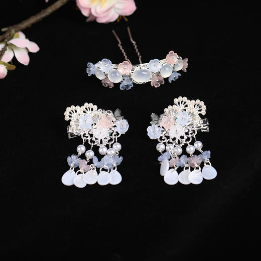 GF-FJ1035仙气璎珞流苏汉服边夹古风发簪TZW 商品图1