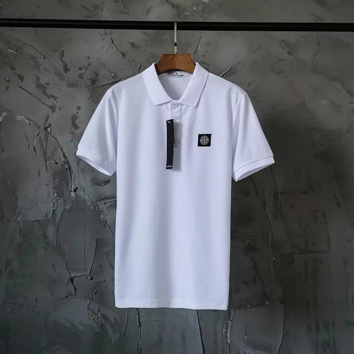 60s双股双纱珠地网眼全面面料,石头岛徽标刺绣polo衫!