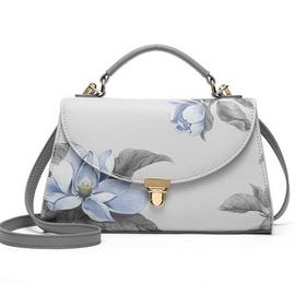 时尚牛皮印花，斜挎单肩包手提小包TX- P220097