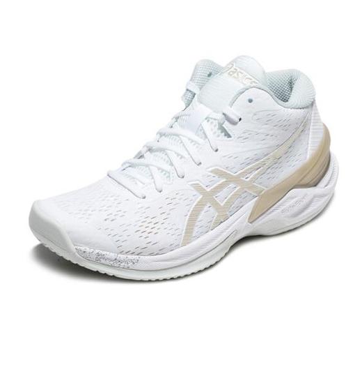 亚瑟士排球鞋1052a023101白色金色