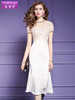 FMY-23998有女人味的连衣裙女短袖夏装法式小众修身绣花V领裙 商品缩略图1
