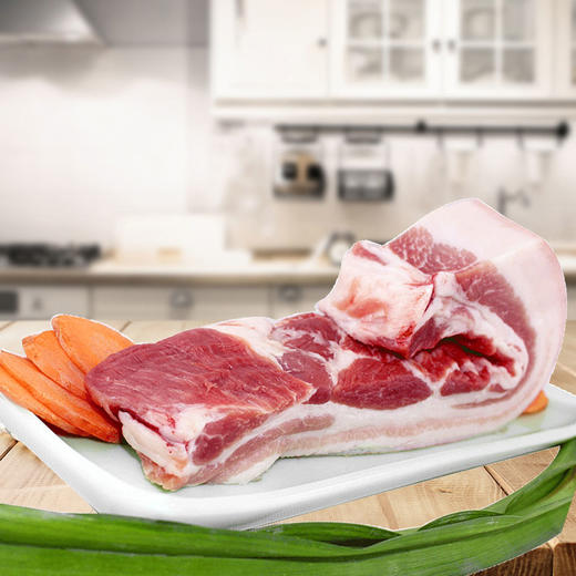 彩虹雨 散养黑猪五花肉350g  京津冀满百包邮 商品图2