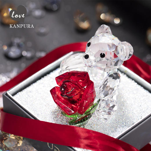 （永久下架）【顺丰6点截单】KANPURA高定限量款玫瑰熊❤晶心爱礼（送限量水晶车挂） 商品图3
