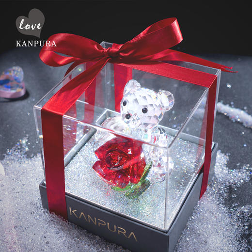 （永久下架）【顺丰6点截单】KANPURA高定限量款玫瑰熊❤晶心爱礼（送限量水晶车挂） 商品图2