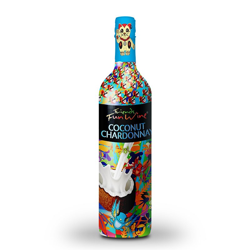 纷围 椰子味霞多丽葡萄汽酒(配制酒) 750ML*12 有票JPY带授权招加盟代理