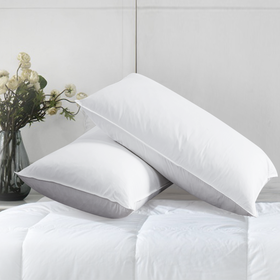 【会员专享】全棉羽丝绒枕 蓬松柔软 高性价比 48*88cm （含枕套）单个装