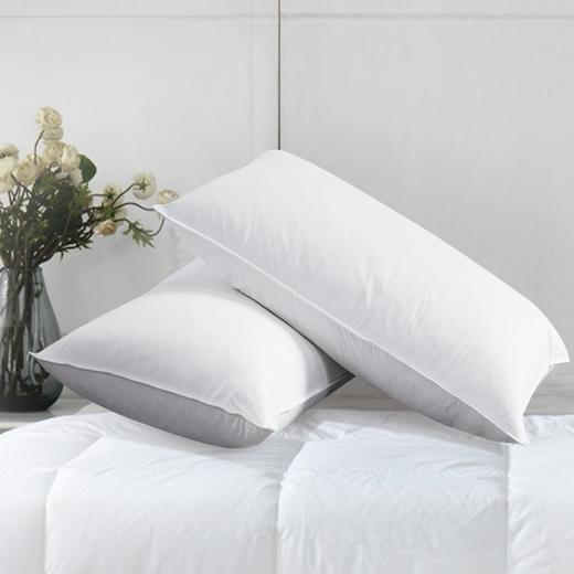 【会员专享】全棉羽丝绒枕 蓬松柔软 高性价比 48*88cm （含枕套）单个装 商品图0