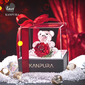 （永久下架）【限时特价】KANPURA七夕高定限量款玫瑰熊❤晶心爱礼