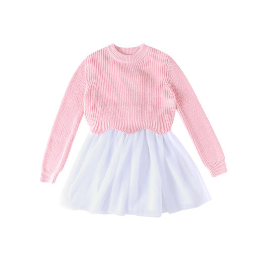 703 中大童长袖连衣裙儿童网纱洋气 商品图4