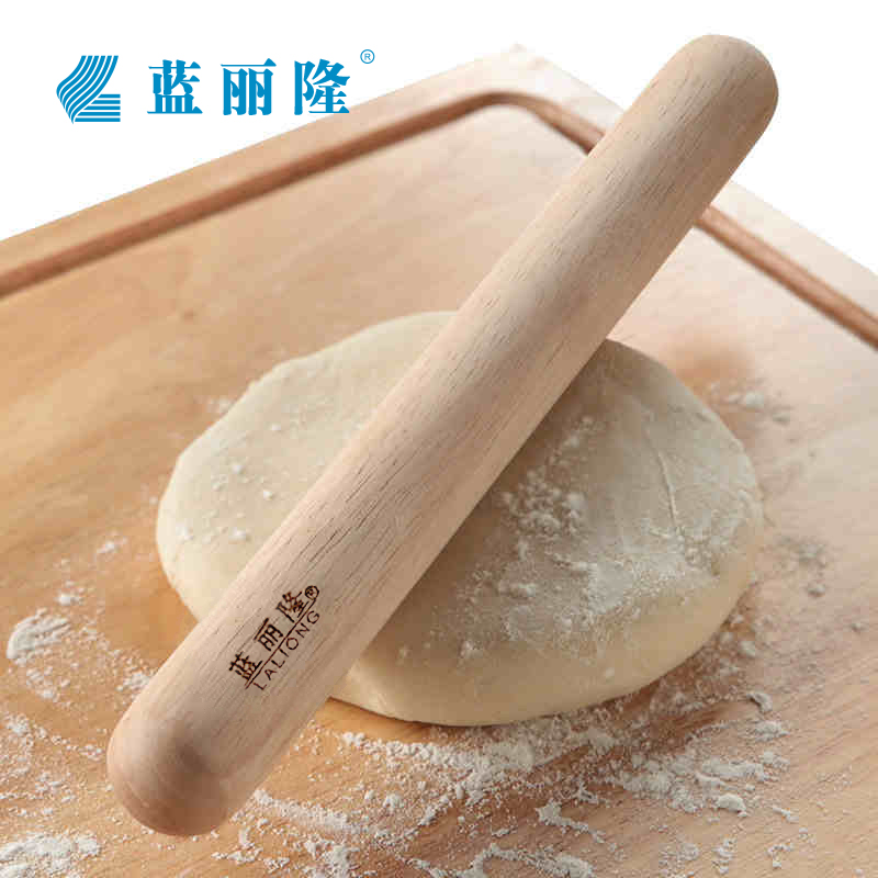 蓝丽隆擀面杖实木滚轴压面棍饺子皮擀面棍杆面棍擀面棒30CM
