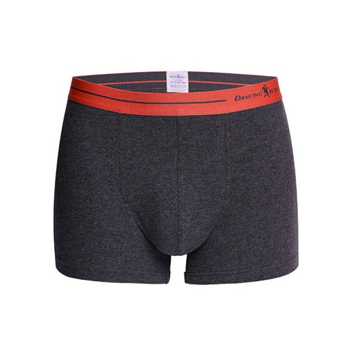 原价129特卖价55与狼共舞男士时尚纯色棉中腰平角内裤3条装ds31563ou