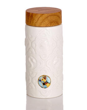 12生肖随身杯（木纹盖） 彩釉 手工描金 300ml双层