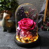 【春节不打烊 顺丰包邮】经典款 永生玫瑰花玻璃罩暖灯摆件 鲜花干花七夕情人节生日礼物创意礼品 商品缩略图1