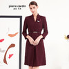 皮尔卡丹女装秋冬新款酒红色长袖v立领连衣裙显瘦P93DL23T2
 商品缩略图1