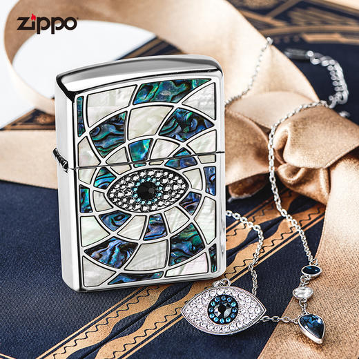 zippo打火机绝版眼中人情侣礼盒施华洛世奇水晶zcbec72