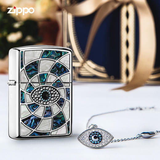 zippo打火机绝版眼中人情侣礼盒施华洛世奇水晶zcbec72