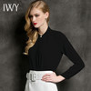 IWY/内搭衬衫气质职业正装修身白色/黑色时尚衬衣通勤收腰女式衬衫B0185 商品缩略图4