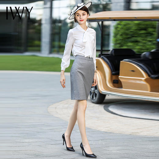 IWY/灰色西装套装气质修身显瘦白领职业正装 CS433+C476+B0002 商品图2